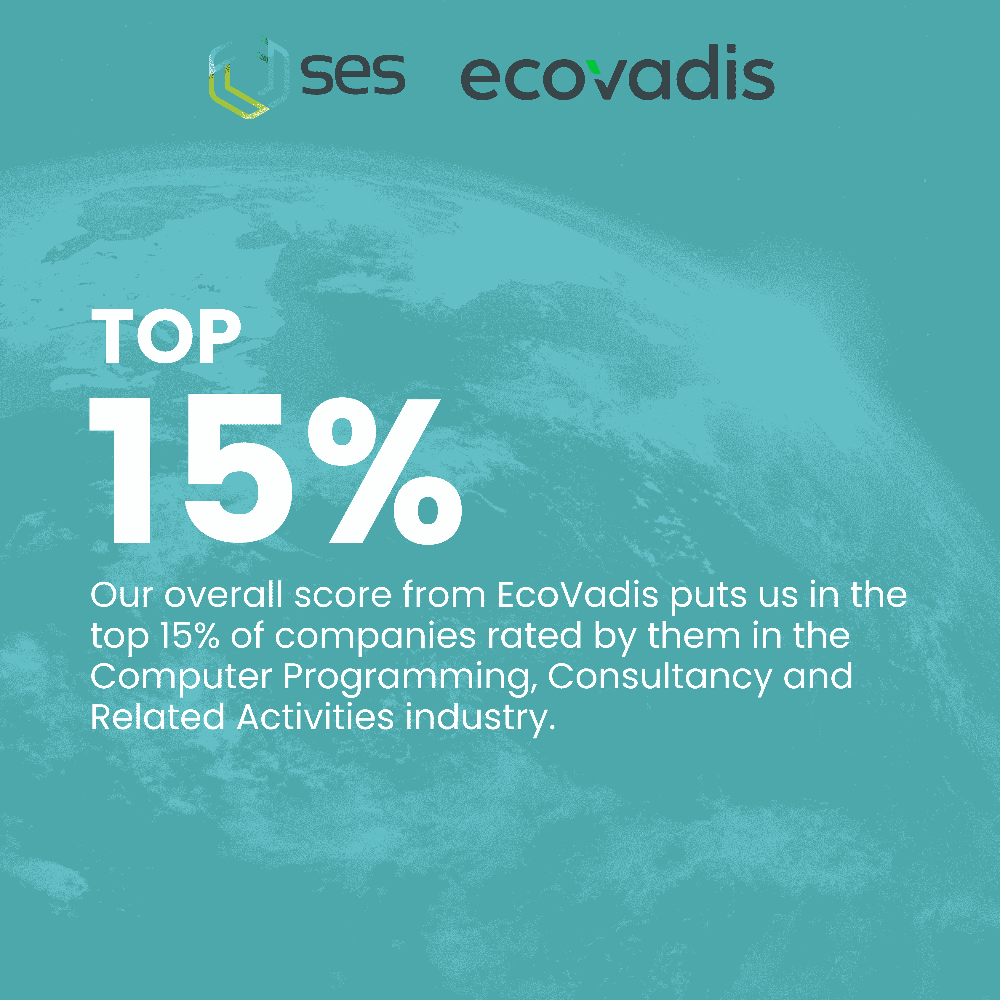 SES Secure EcoVadis Sustainability rating