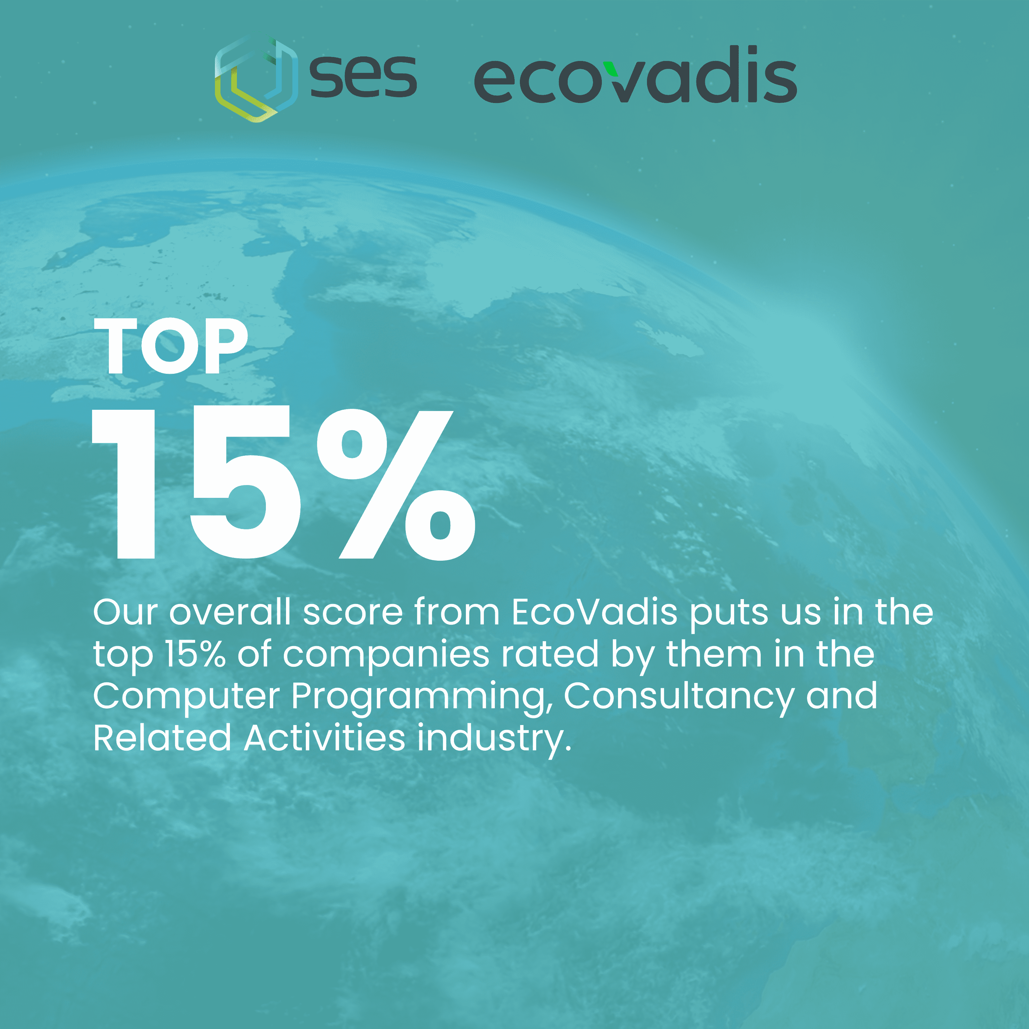 SES Secure EcoVadis Sustainability rating